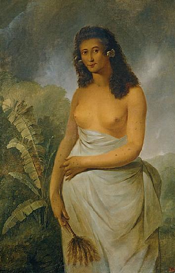 John Webber The Tahitian Princess Poedua oil painting image